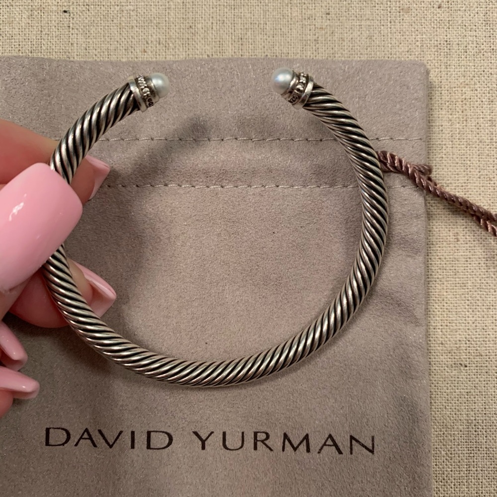 David Yurman pearl and diamond bangle